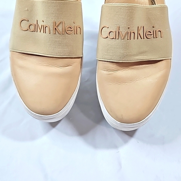 Calvin Klein Apricot Leather Loafers Sz 8 - Picture 3 of 8